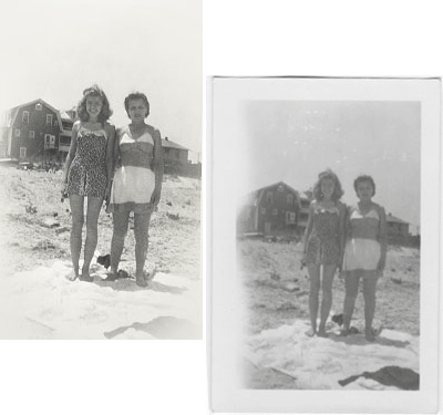 Black and White photo restoration example